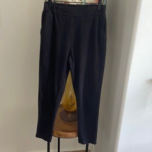 Suede-Feel Zara 2017 Elastic Waist Ankle Pant